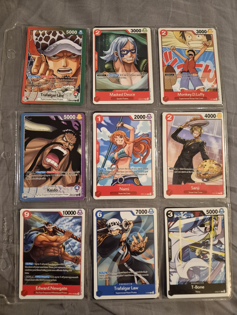 Onepiece Trading Cards 9pcs